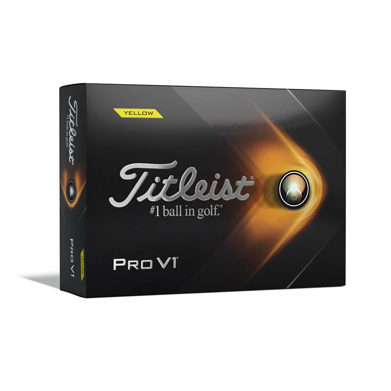 Titleist Pro V1 Golf Balls Yellow 2021
