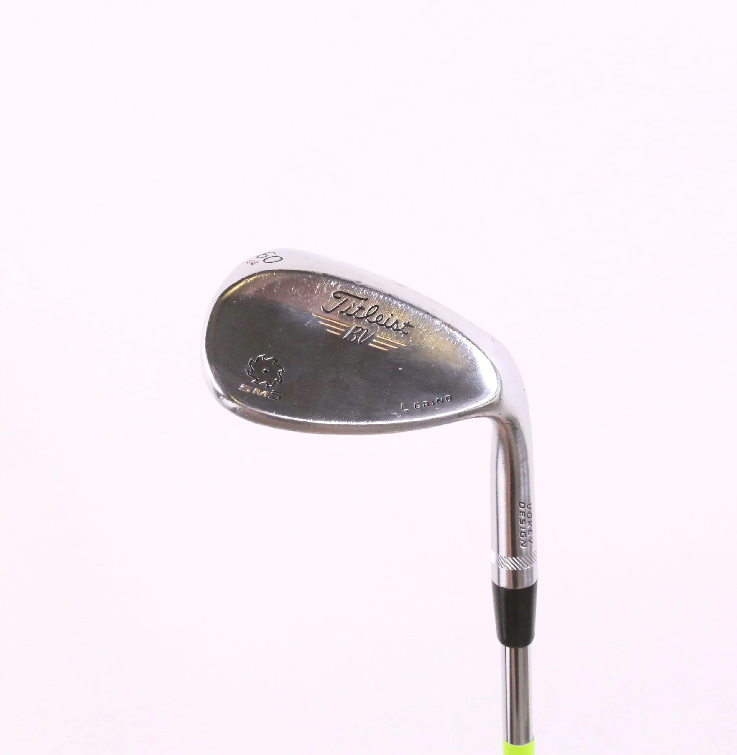 Titleist Vokey SM5 Chrome L Grind 60* Wedge RH 34.75 In Steel Shaft Wedge Flex