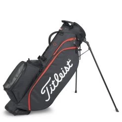 Titleist Players 4 Stand Bag Black/Black/Red