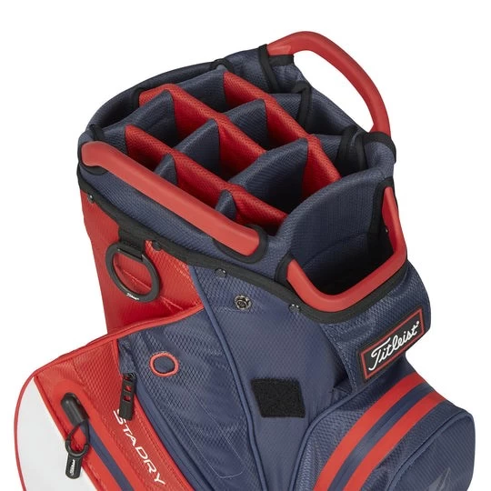 Titleist StaDry Cart 14 Bag Navy/Red/White - Image 3