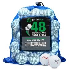 Titleist White Tru Feel Mint Used Recycled Golf Balls Mesh Bag Included