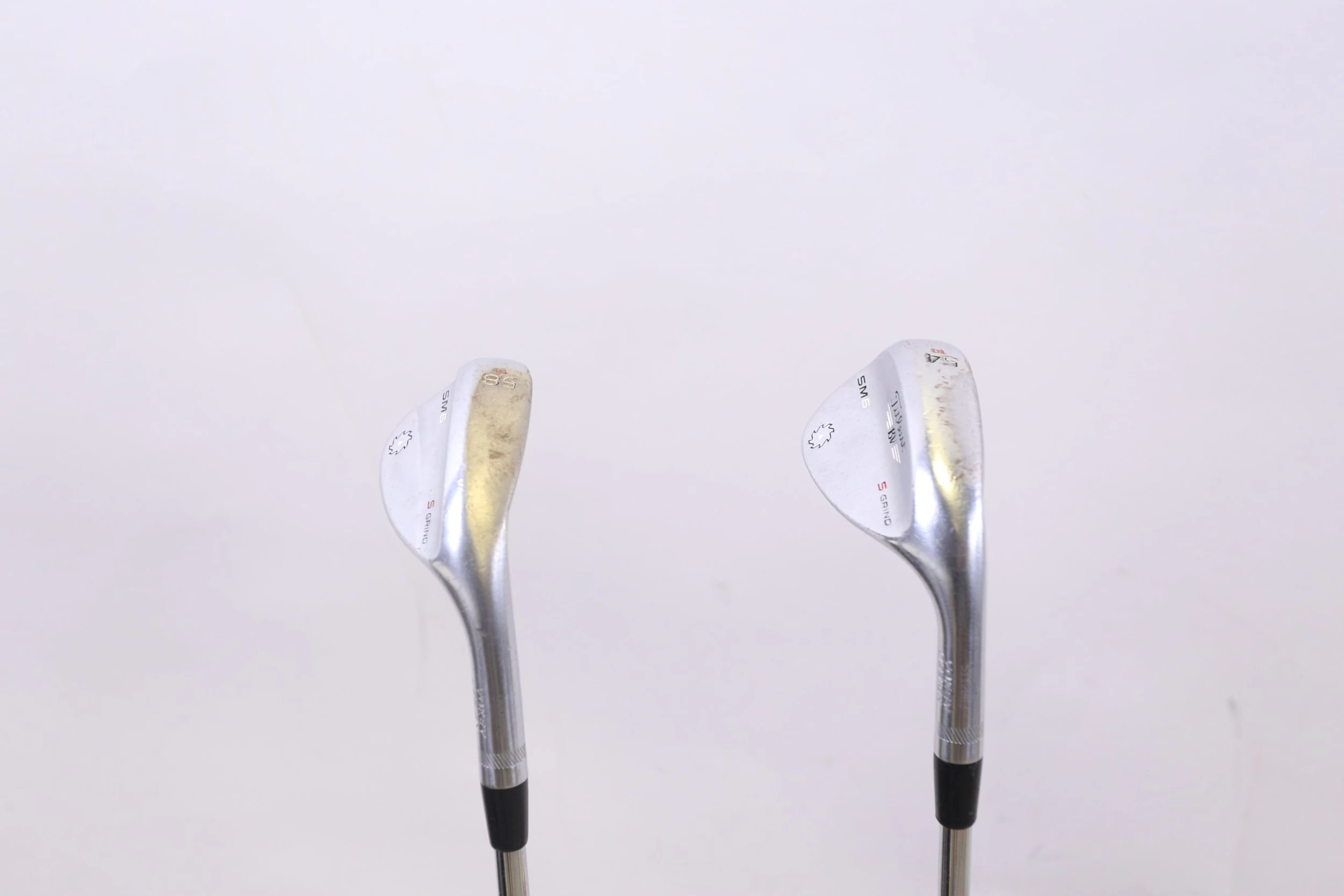 Titleist Vokey SM6 Tour Chrome S Grind 54* & 58* Wedge Set RH Steel Stiff Flex - Image 4